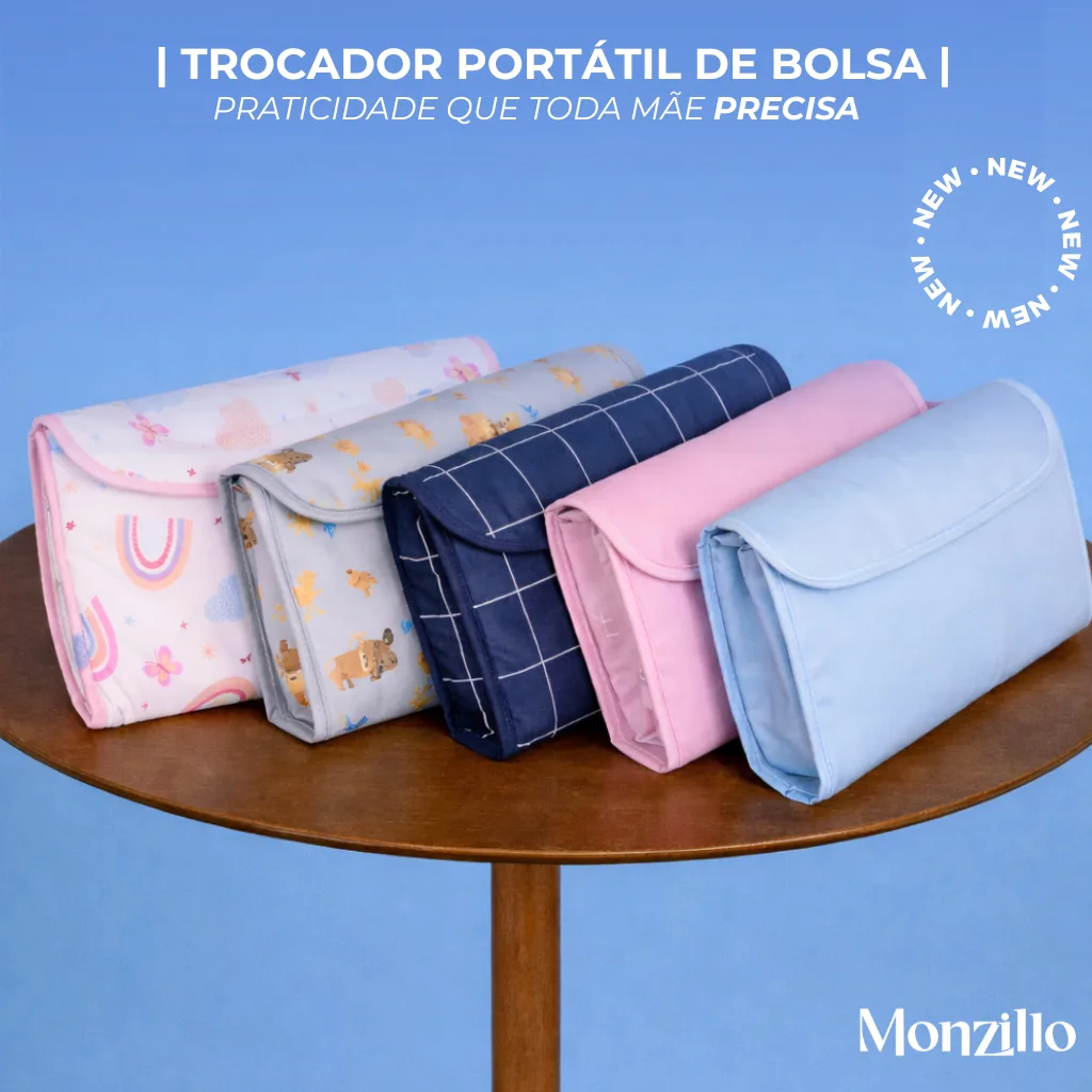 Trocador portátil acolchoado dobrável