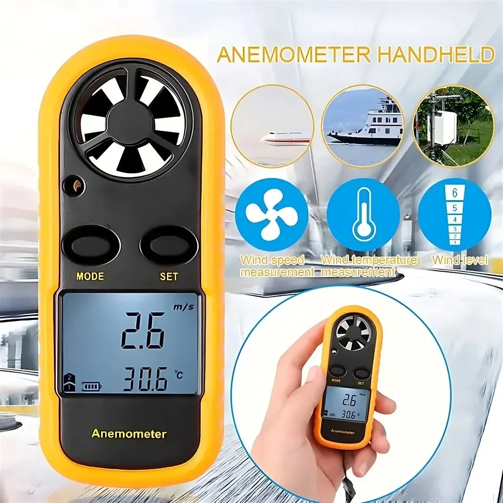 Anemômetro digital portátil para medir o vento