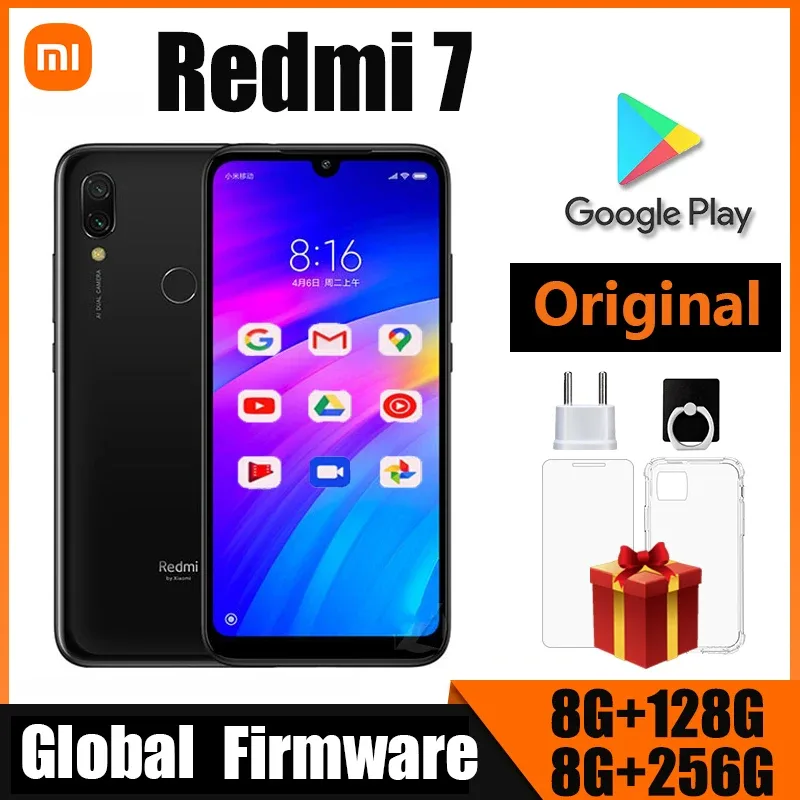 Celular Xiaomi Redmi 7 usado com câmera dupla