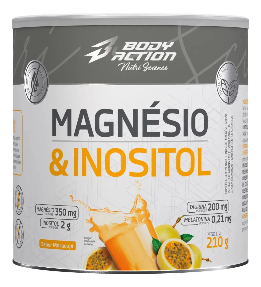 Suplemento Bodyaction de magnésio e inositol