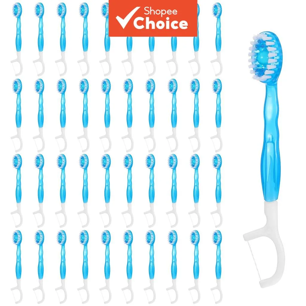 Escovas de dentes descartáveis para viagem com 50 unidades