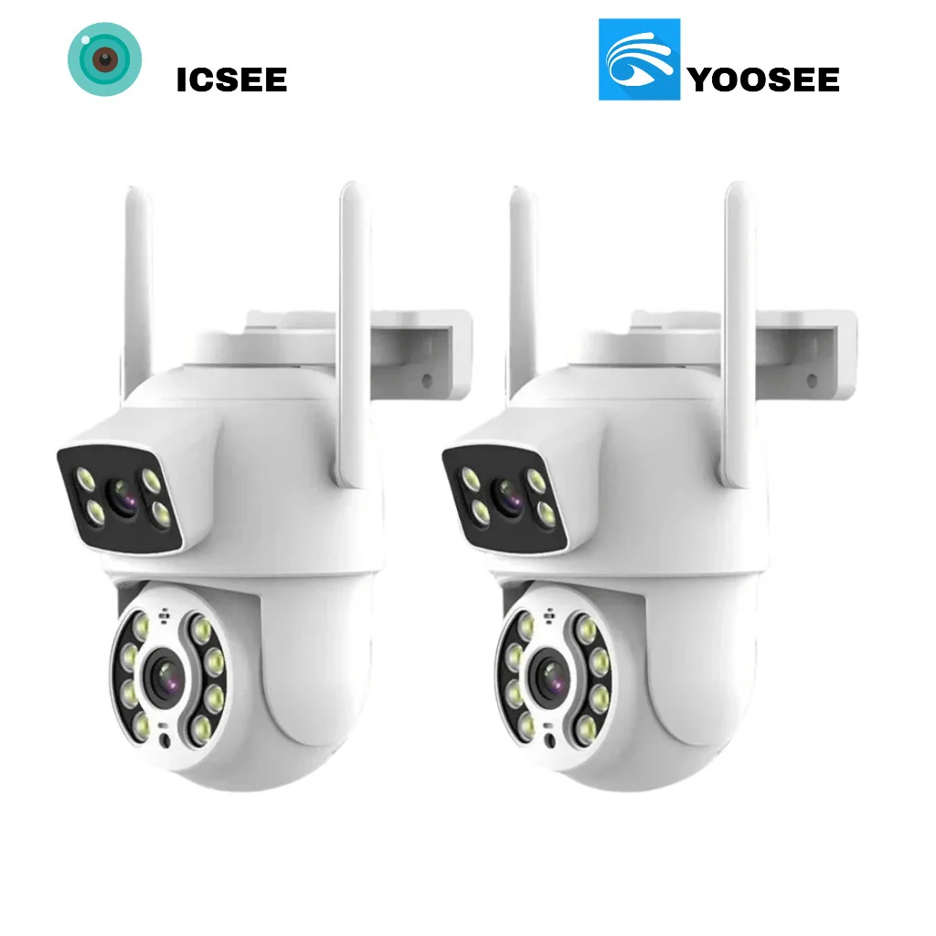 Câmera De Segurança Lente Dupla IP66 Wi-Fi 360° Sensor Movimento Visão Noturna ICSEE/YOOSEE