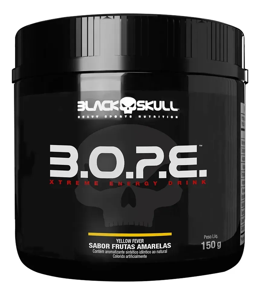 Suplemento Black Skull B.O.P.E de frutas amarelas