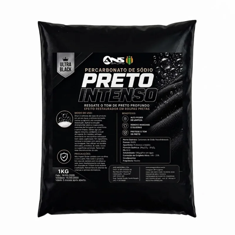 Percarbonato de sódio para roupas pretas
