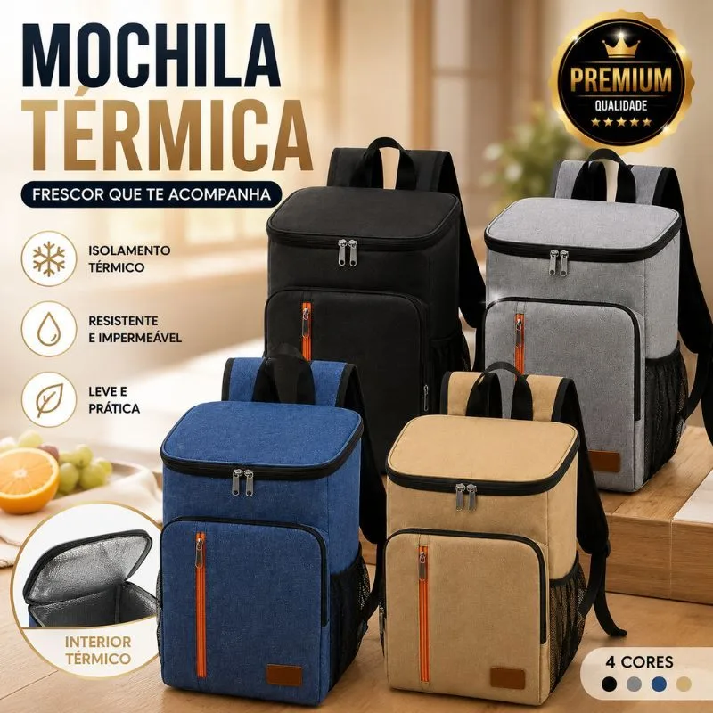 Mochila Térmica Grande Capacidade Cooler Portátil