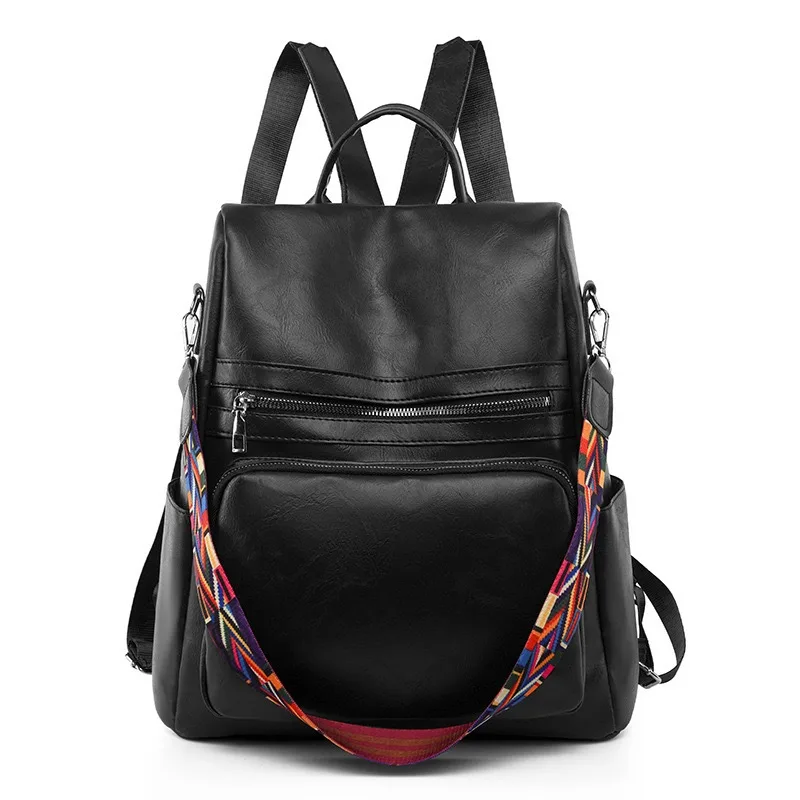 Mochila feminina antifurto em material PU