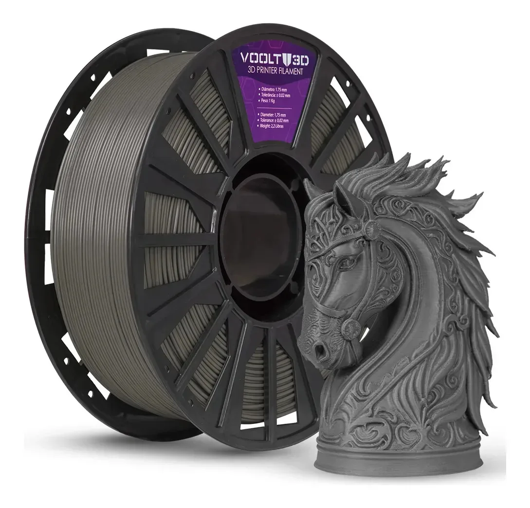 Filamento PLA Voolt3D grafite de 1 kg