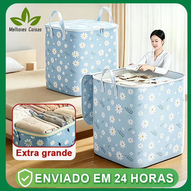 Caixa organizadora para roupas de 120 litros