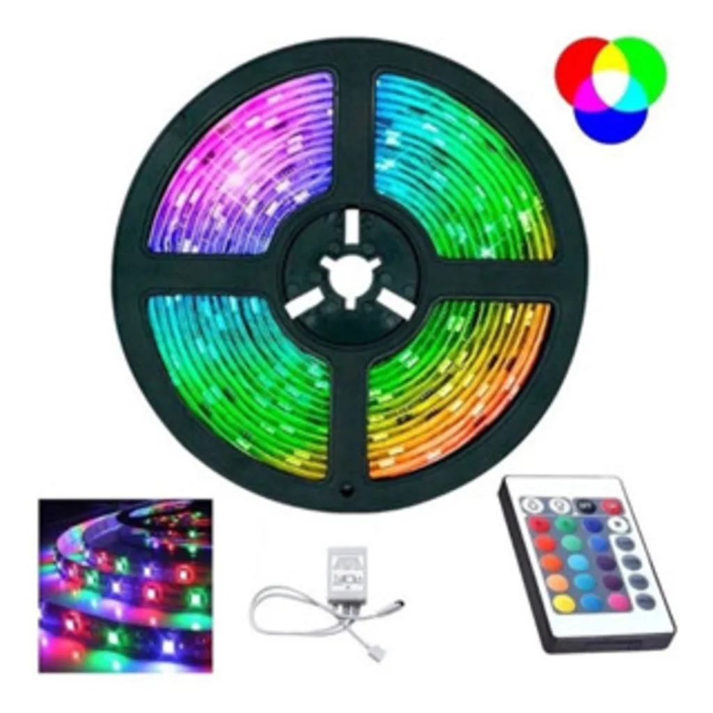 Fita LED RGB 3528 de 5 metros com controle
