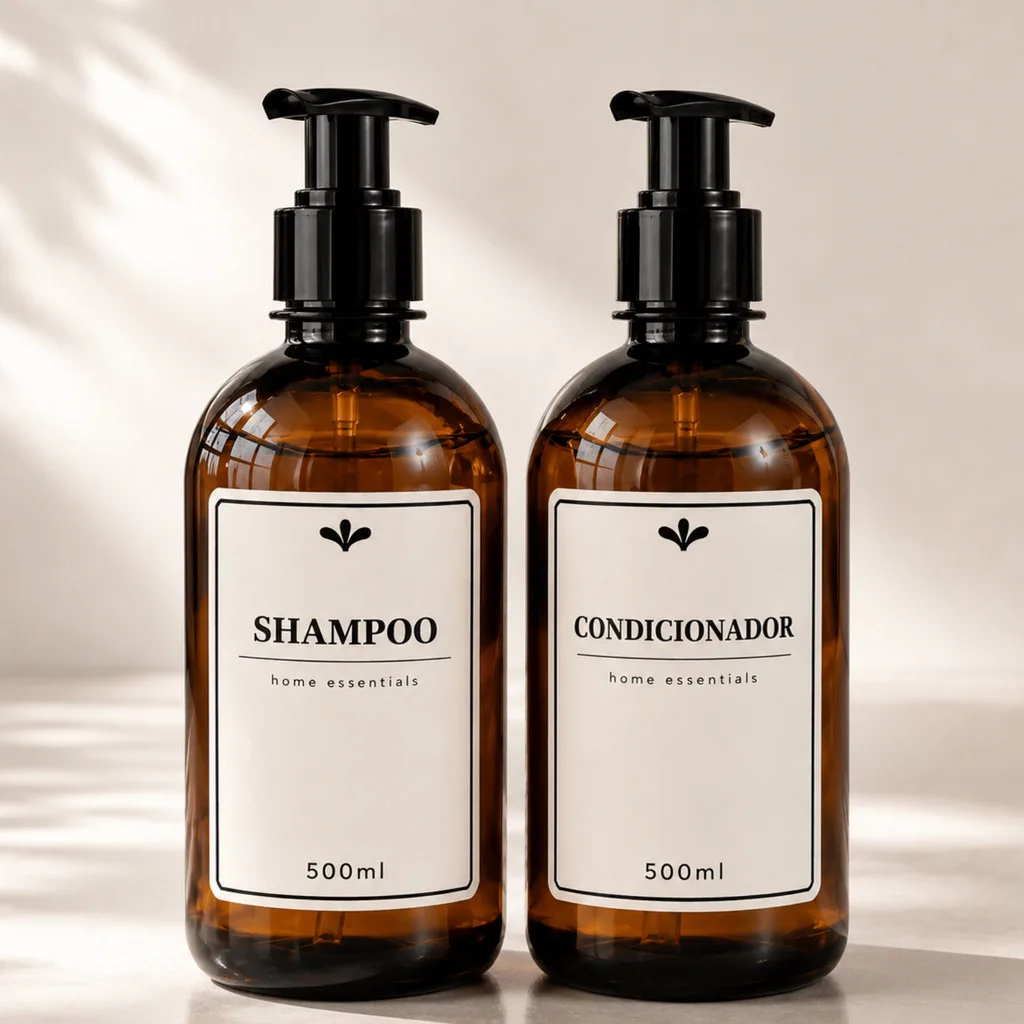 Kit de shampoo e condicionador com dispenser