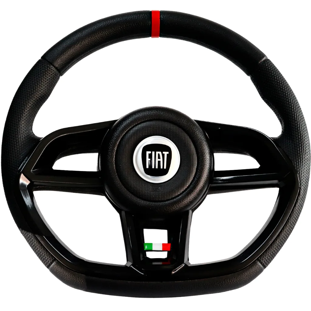 Volante esportivo preto para Fiat Uno e Palio