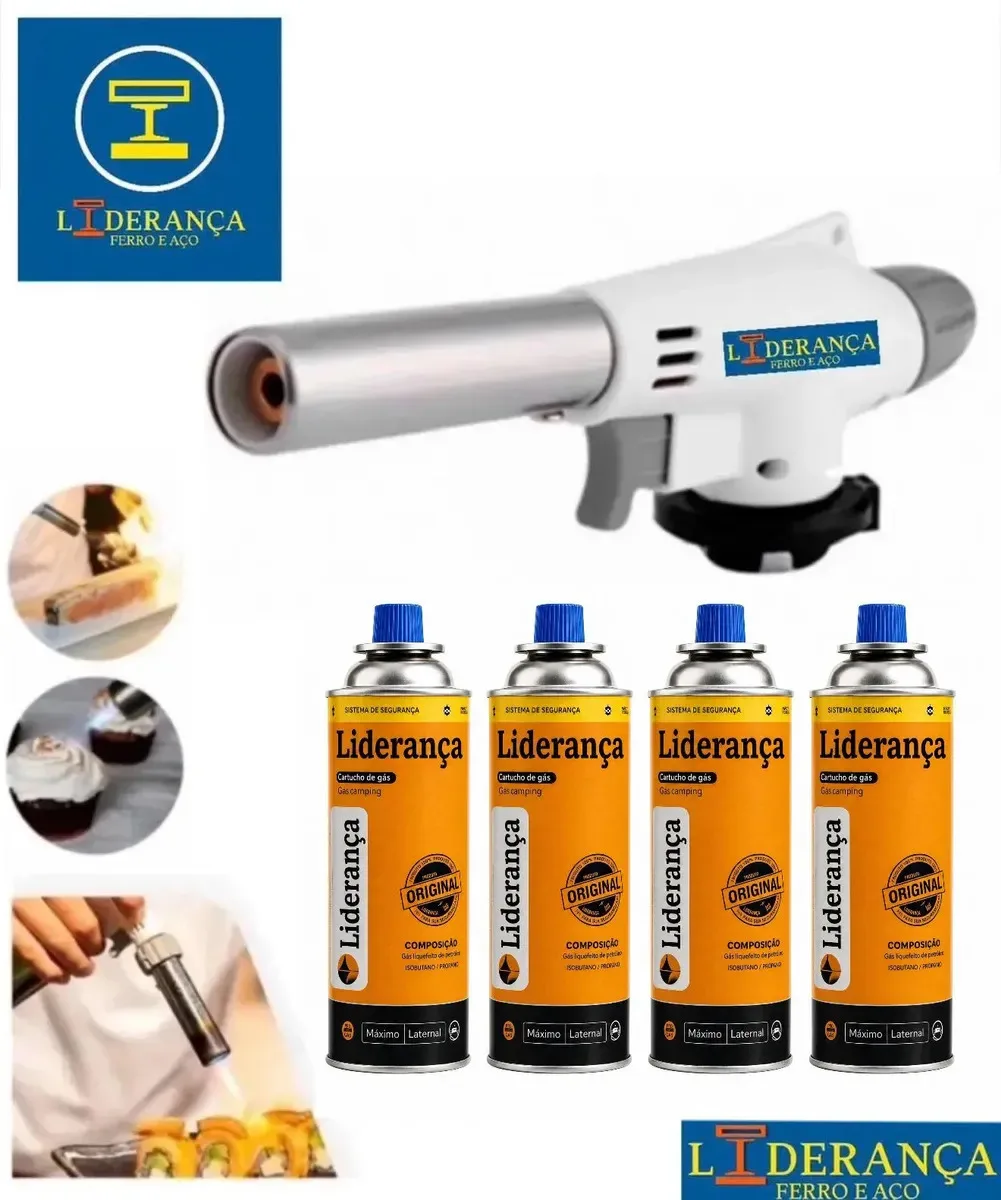 Kit de maçarico portátil automático com quatro refis
