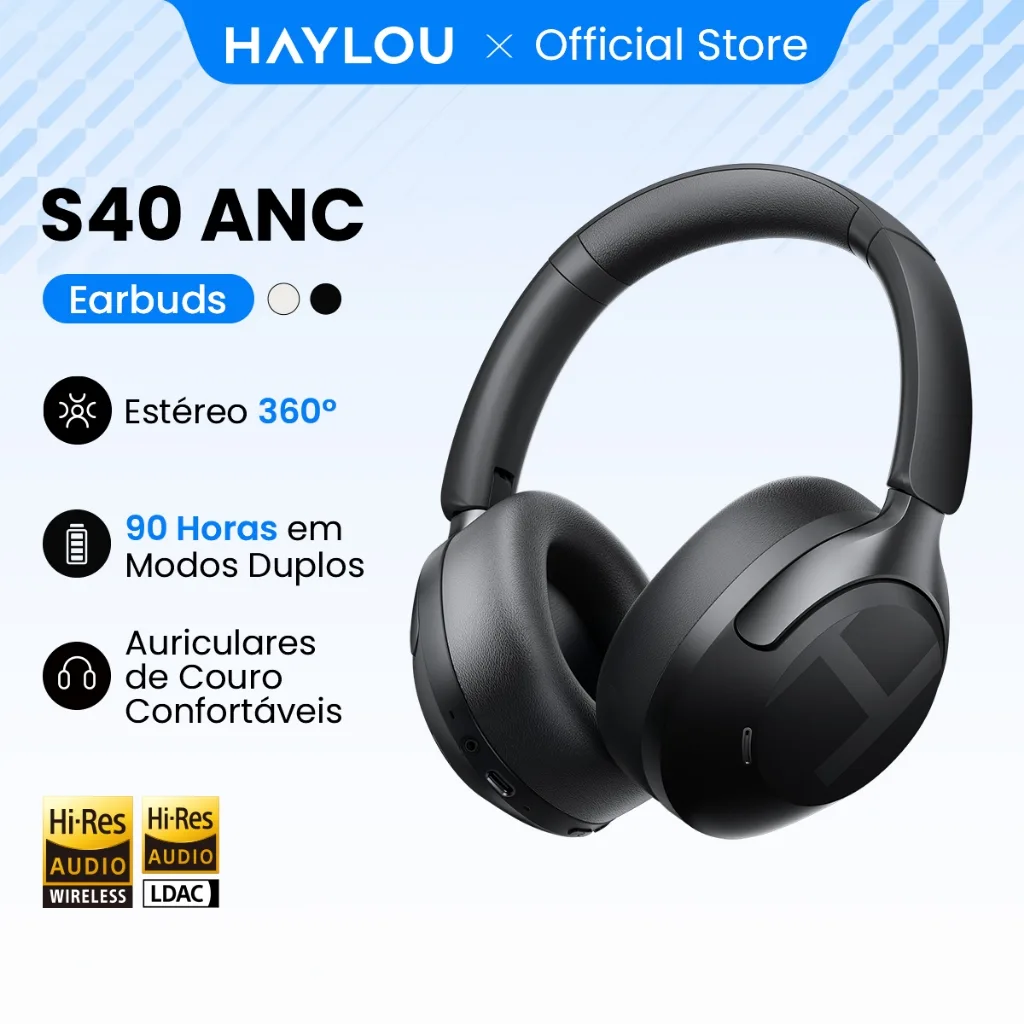Fone sem fio Haylou S40 com cancelamento de ruído