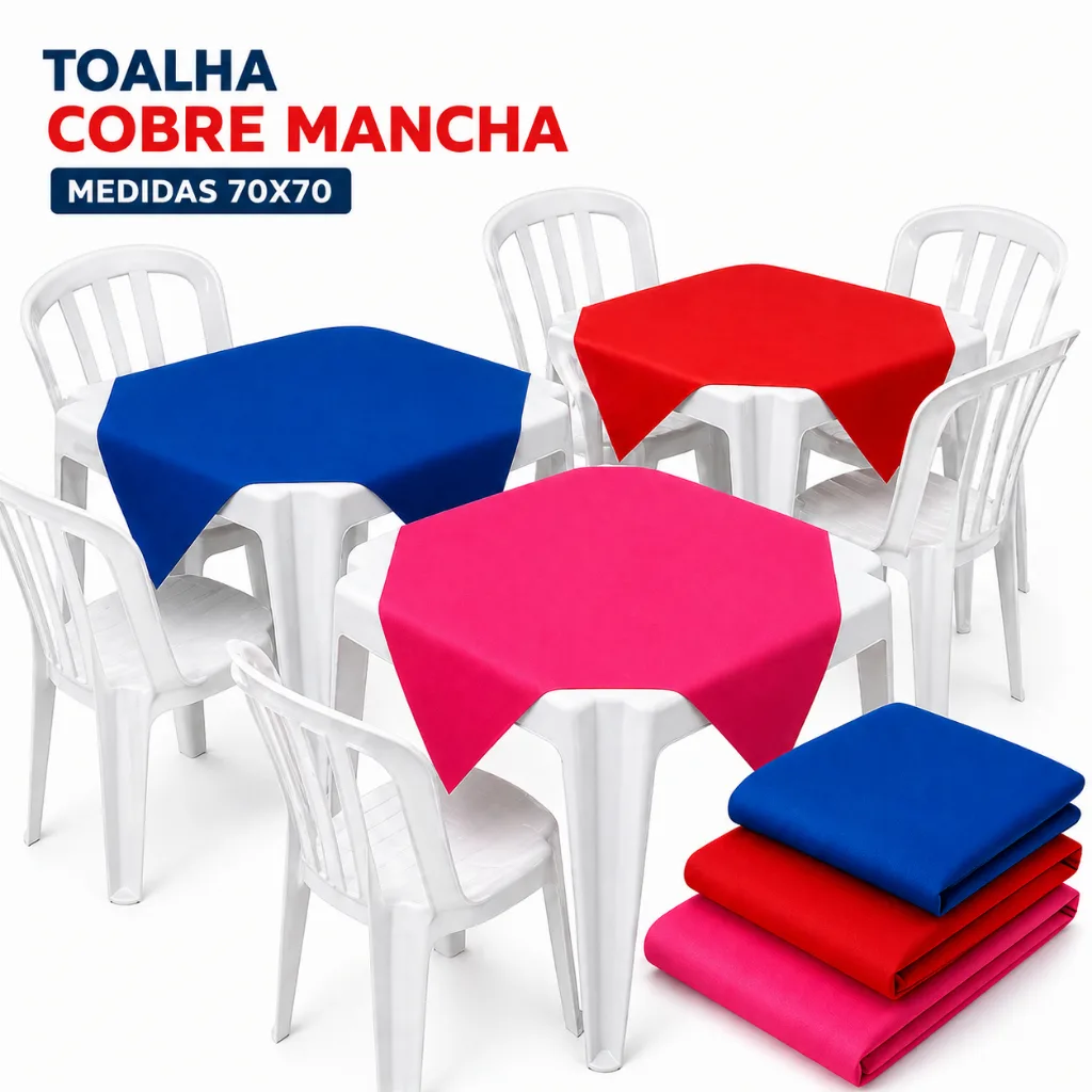 Kit de toalhas de mesa quadradas