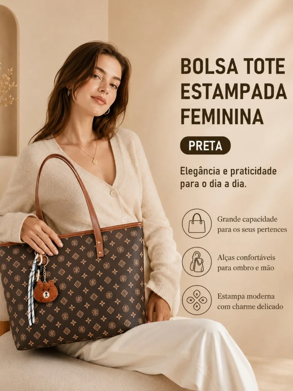 Bolsa feminina Tomi Mito de ombro TM9187