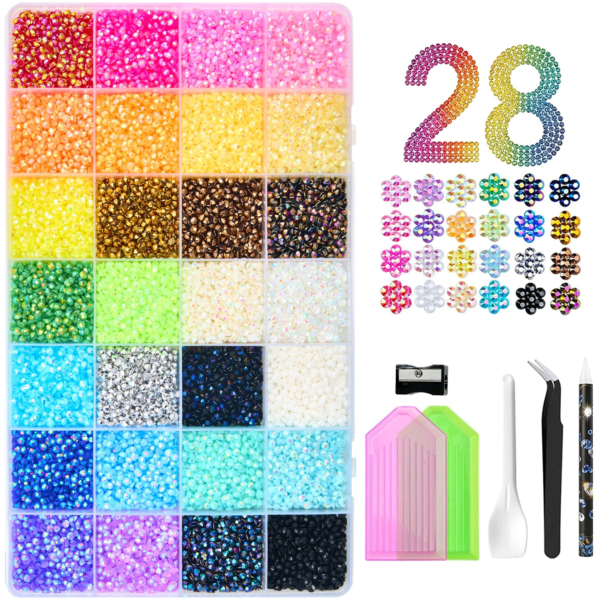Strass de resina de 3 mm para decoração