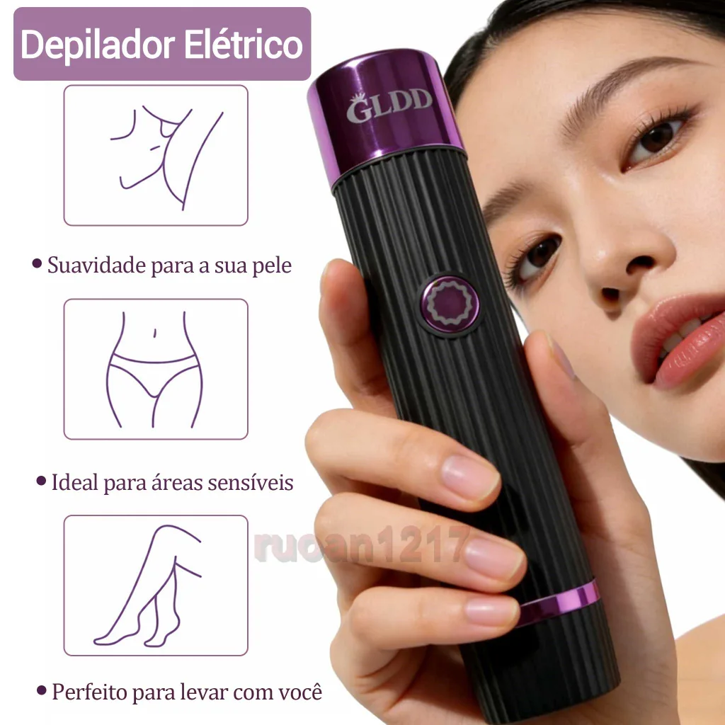Depilador elétrico feminino recarregável