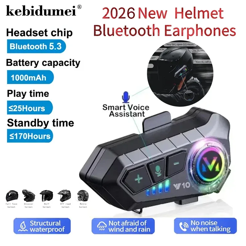 Fone Bluetooth Y10 para capacete à prova d'água