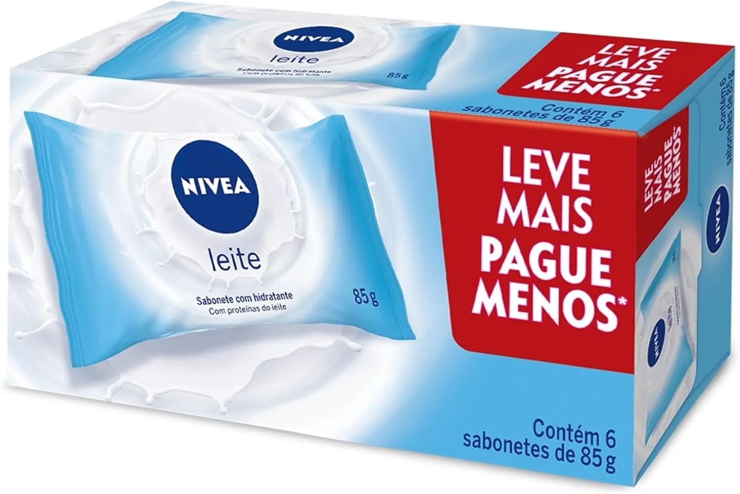 Sabonete Nivea Leite Hidratante com 6 unidades