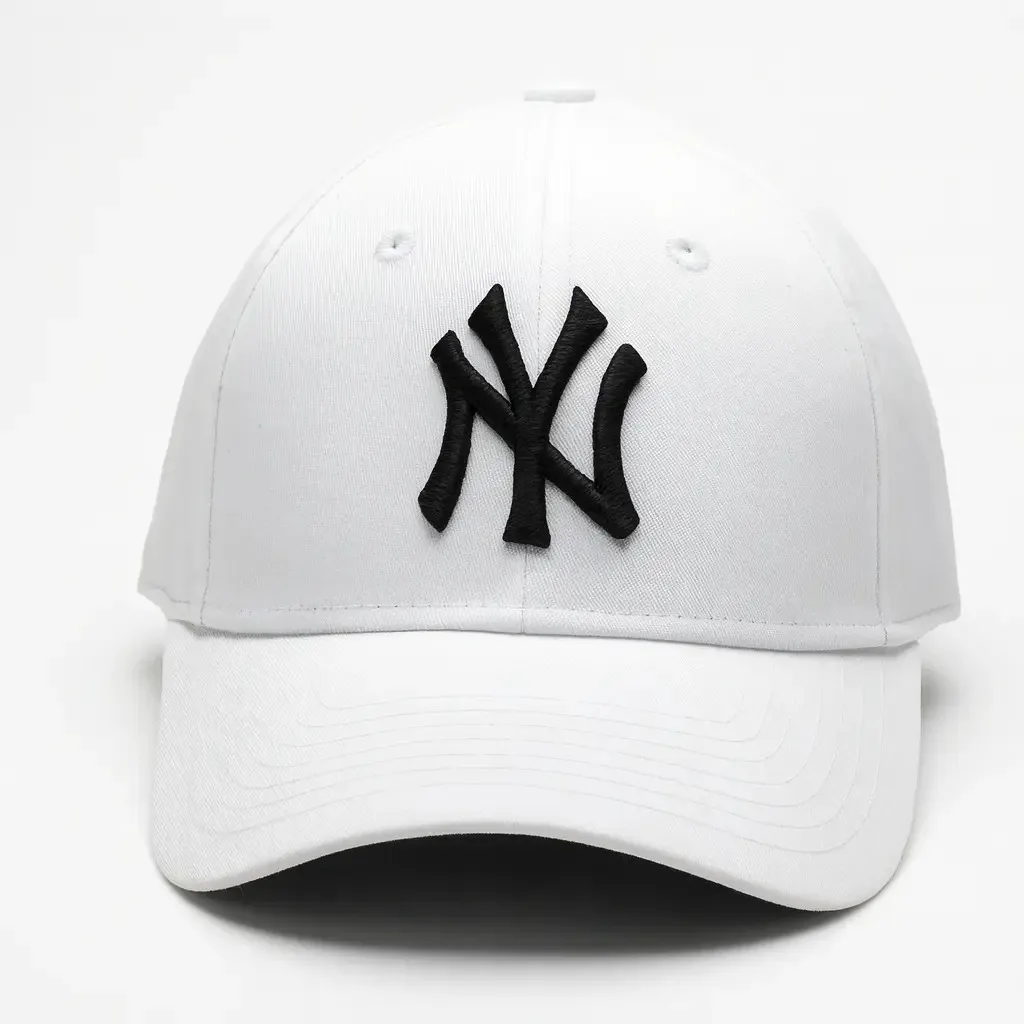 Boné New York unissex branco e preto