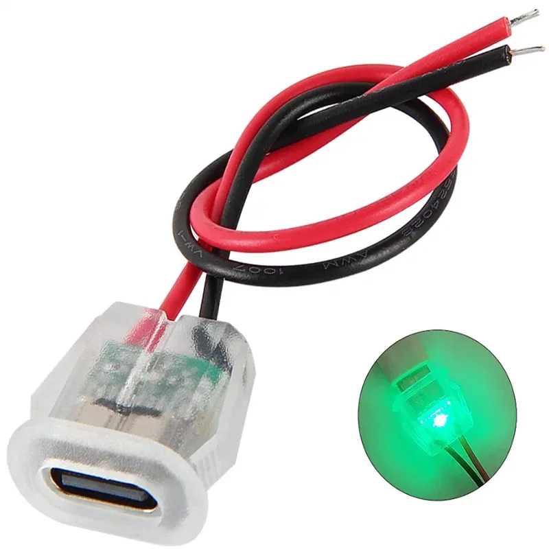 Conector USB tipo C fêmea com fio