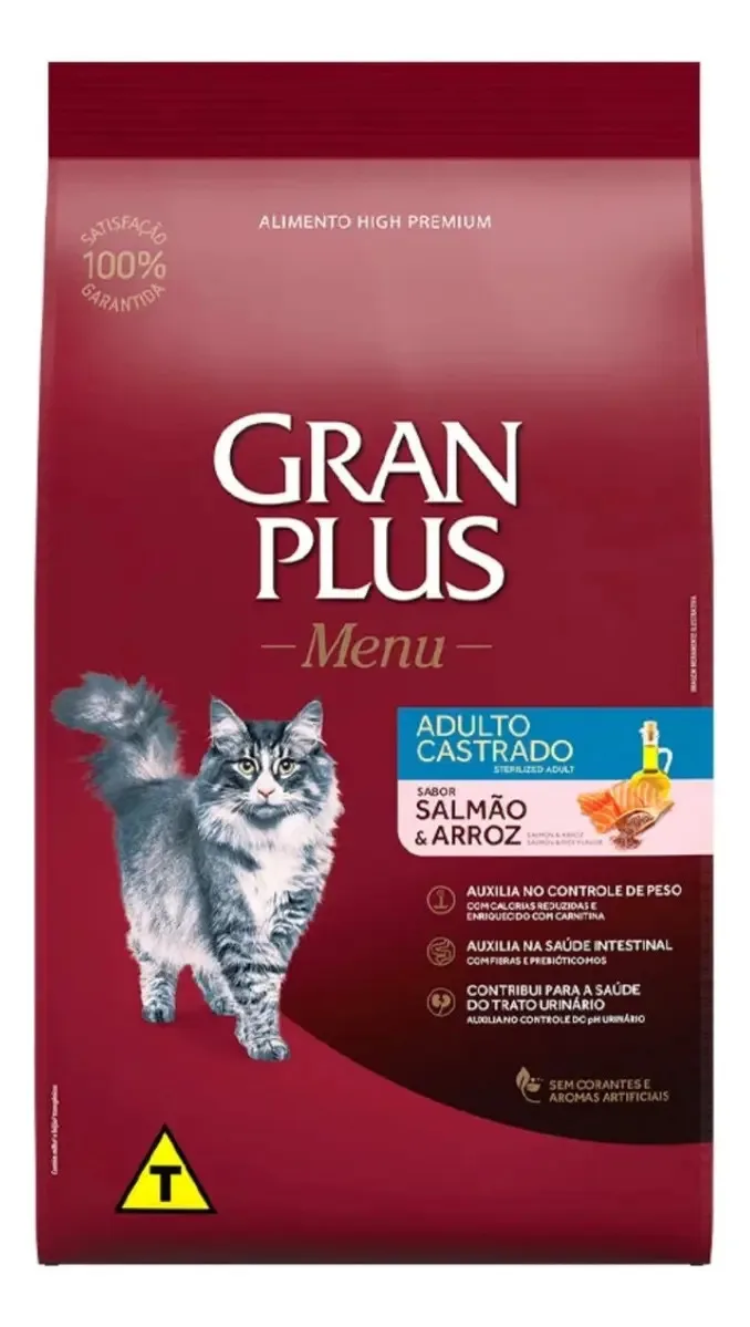 Ração Gran Plus Menu para gato adulto castrado
