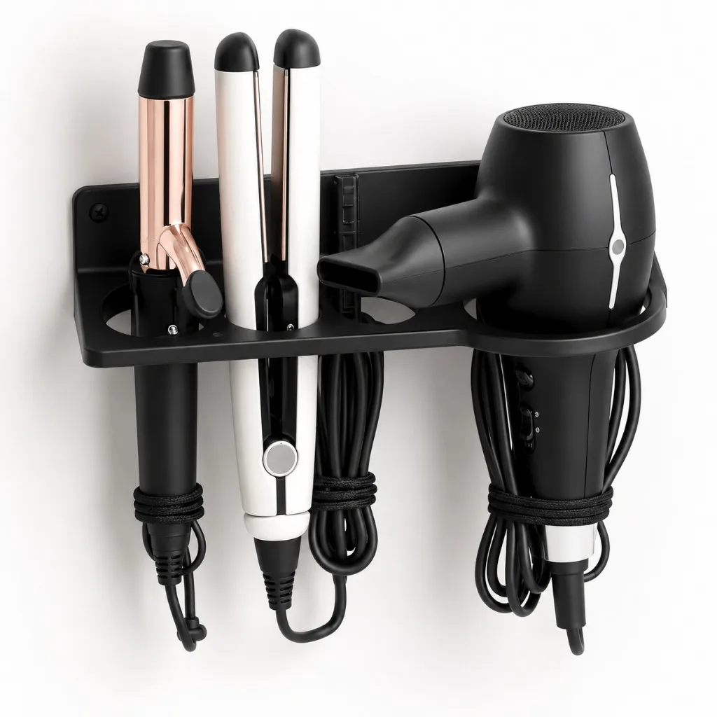 Suporte De Parede Multifuncional Chapinha Babyliss Secador De Cabelo Organizador De Salão Banheiro