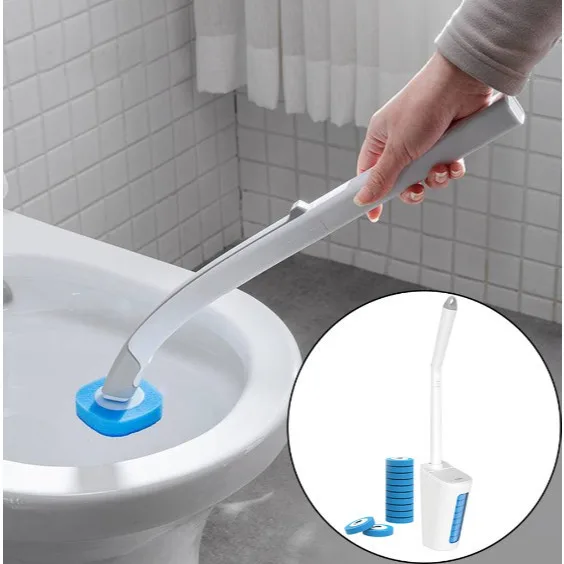 Escova descartável para vaso sanitário e banheiro