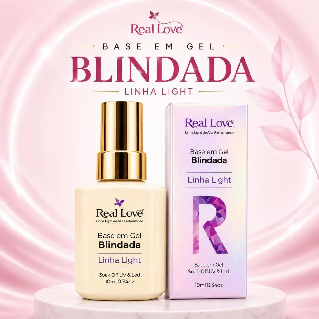 Base em gel Real Love para unhas