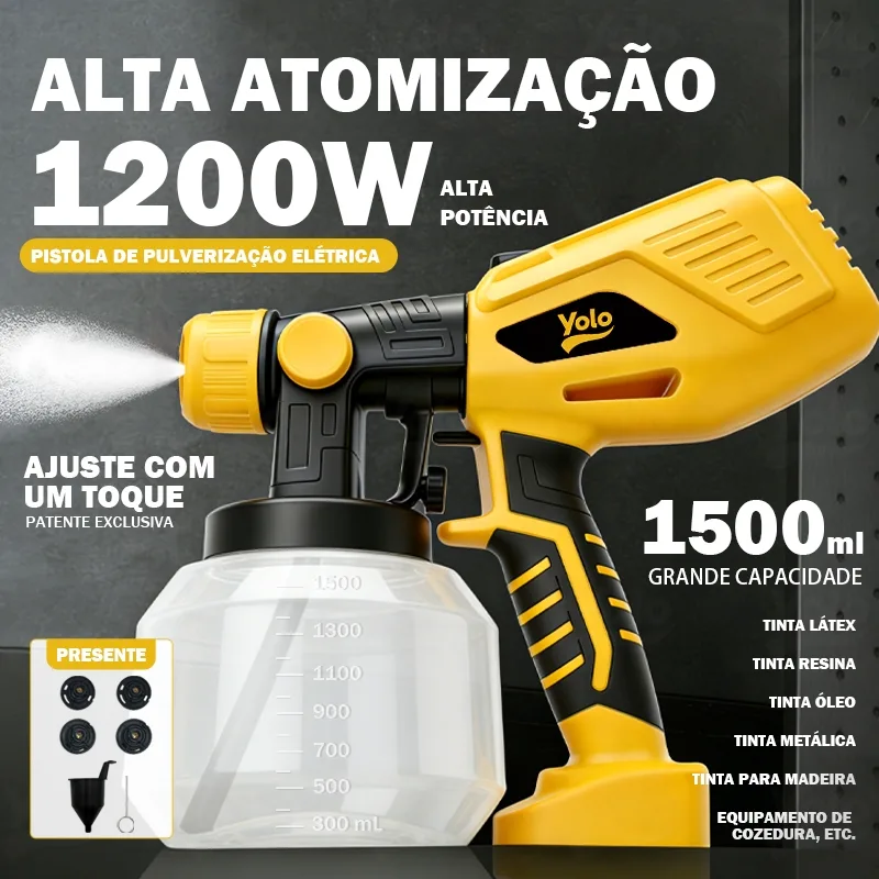 Pulverizador de tinta elétrico com 4 bicos