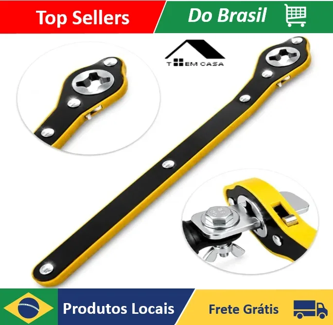 Chave catraca para macaco de carro com adaptador