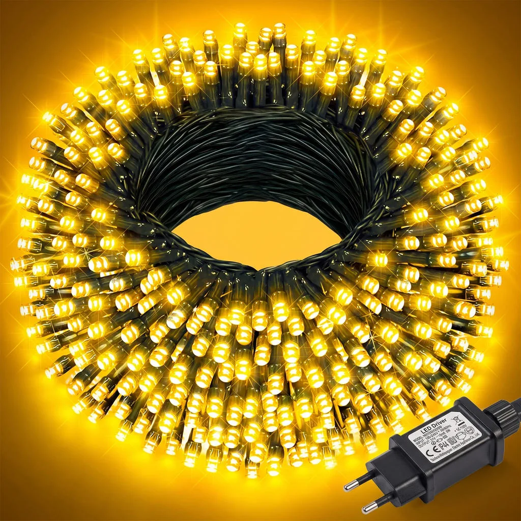Cordão de luz LED natalino com efeito strobo