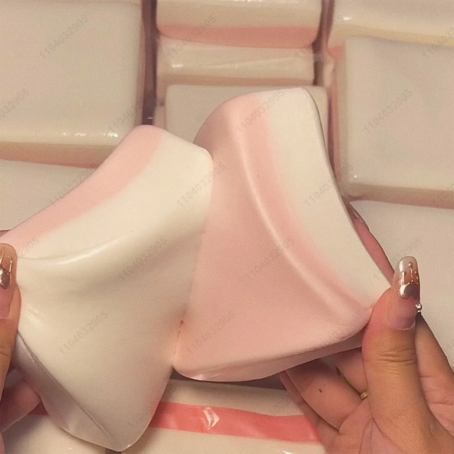 Brinquedo sensorial bolo de arroz rosa