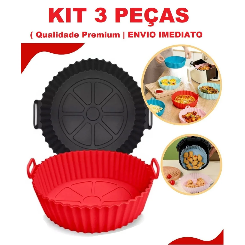 Forma de silicone reutilizável para Air Fryer