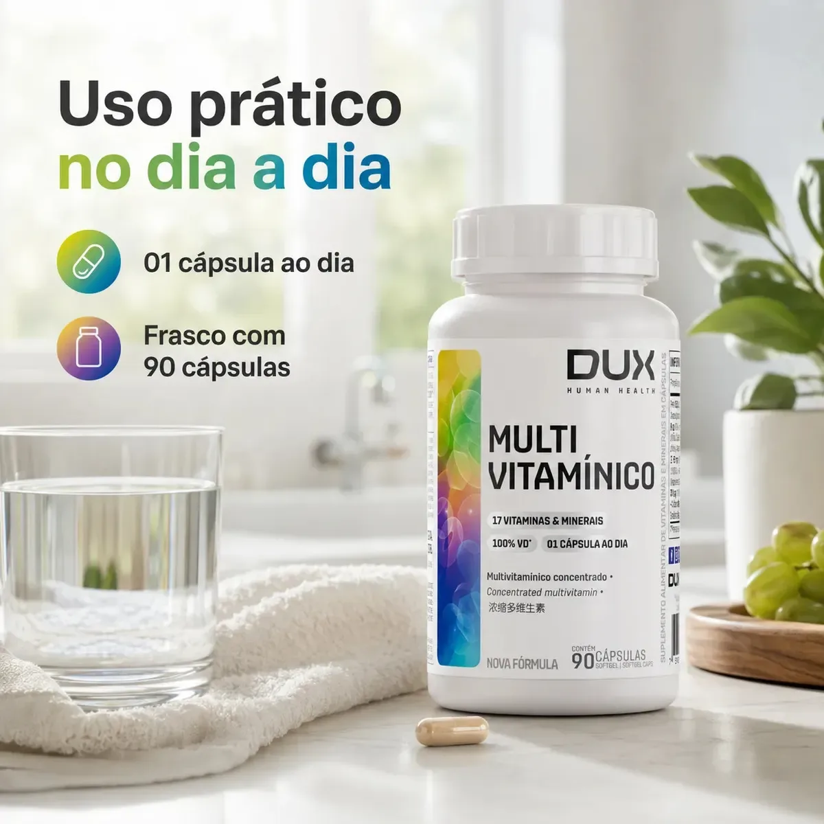 Polivitamínico Dux Nutrition com 90 cápsulas