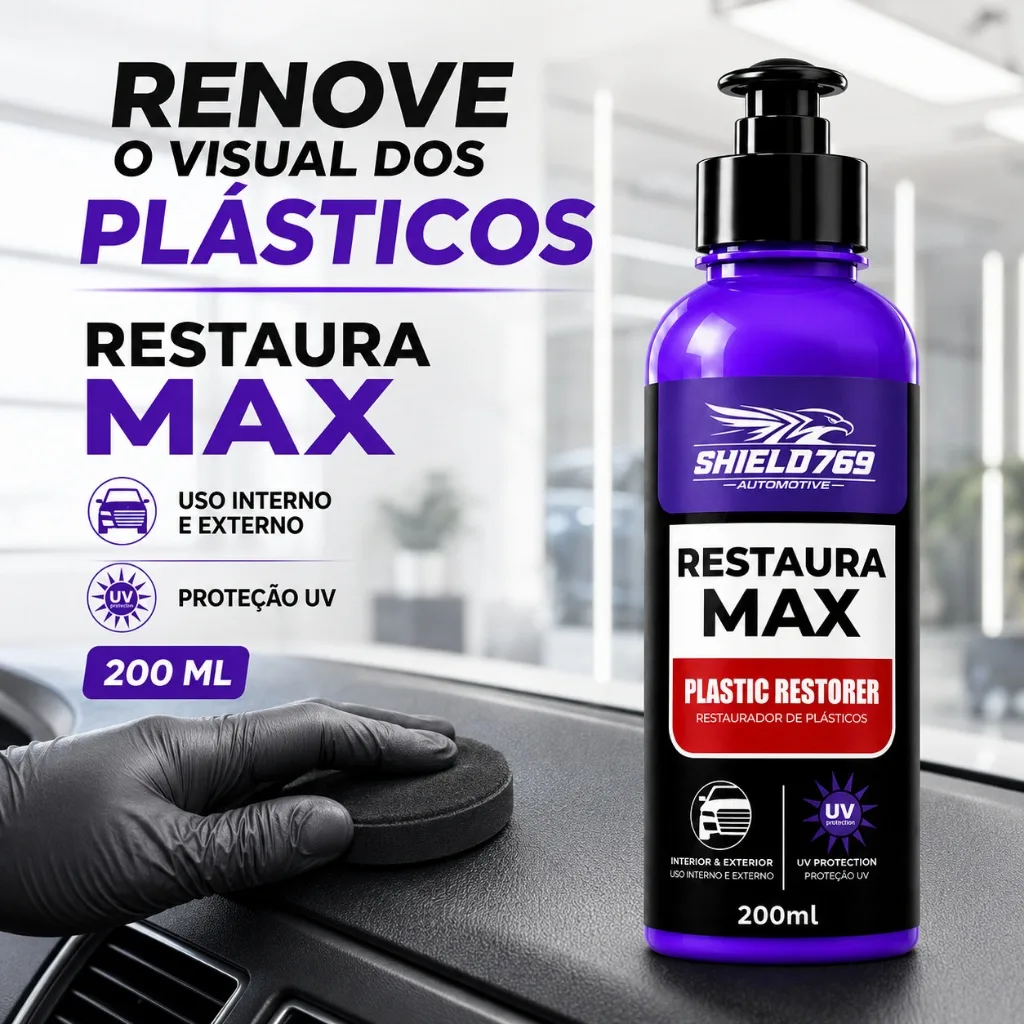 Revitalizador automotivo para plástico e borracha