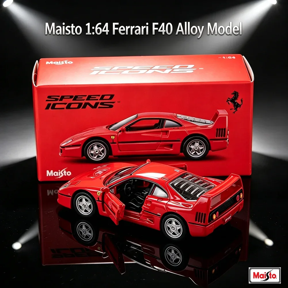 Miniatura Maisto Ferrari F40 em escala 1:64