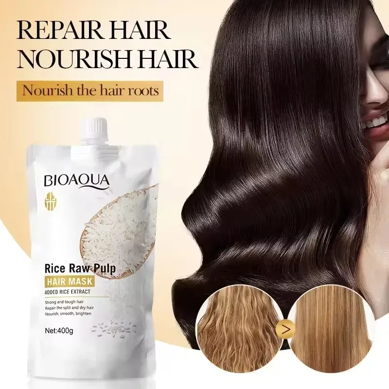 Condicionador capilar de arroz para cabelos secos