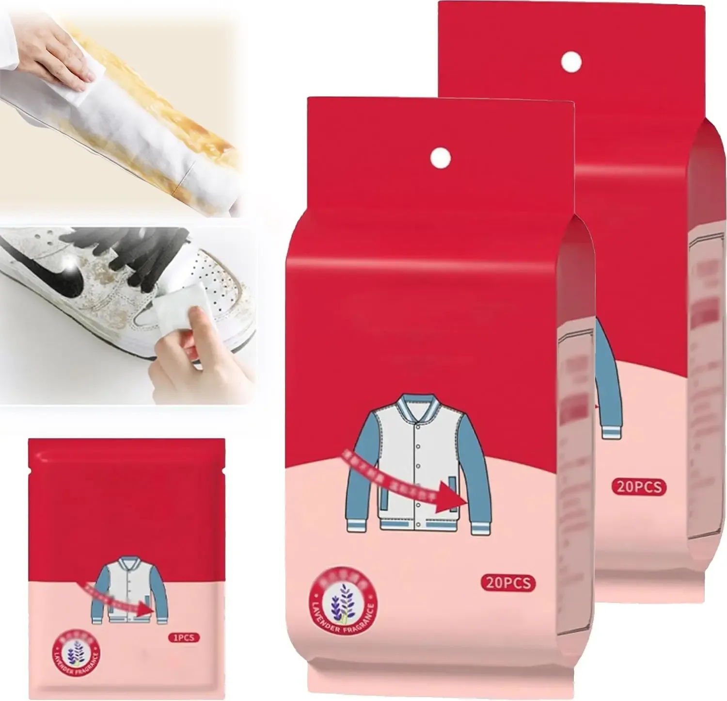 Toalhetes para remover manchas de roupas