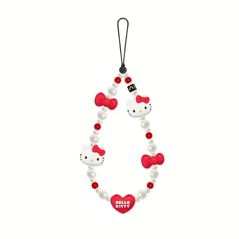 Pulseira Hello Kitty para celular com laço vermelho