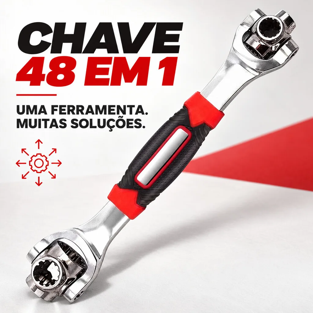 Chave multiuso universal com 48 encaixes