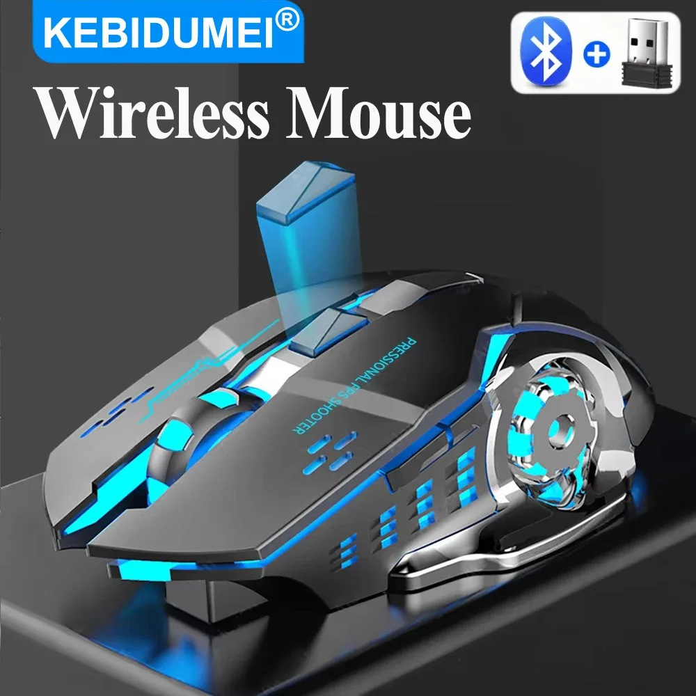 Mouse sem fio KEBIDUMEI recarregável para jogos