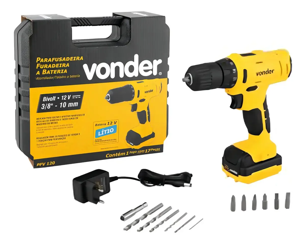 Parafusadeira e furadeira Vonder PFV 120 de 12 V