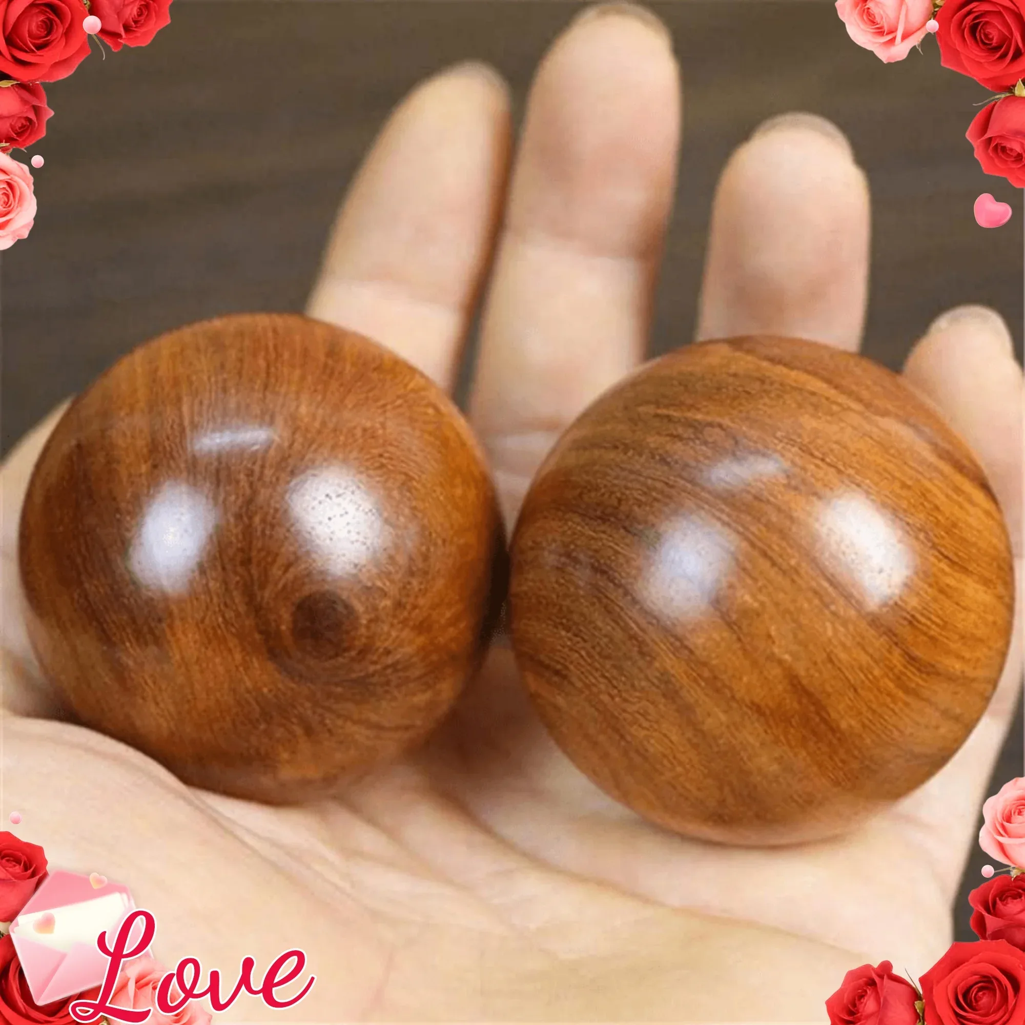 Conjunto de bolas de madeira para massagem