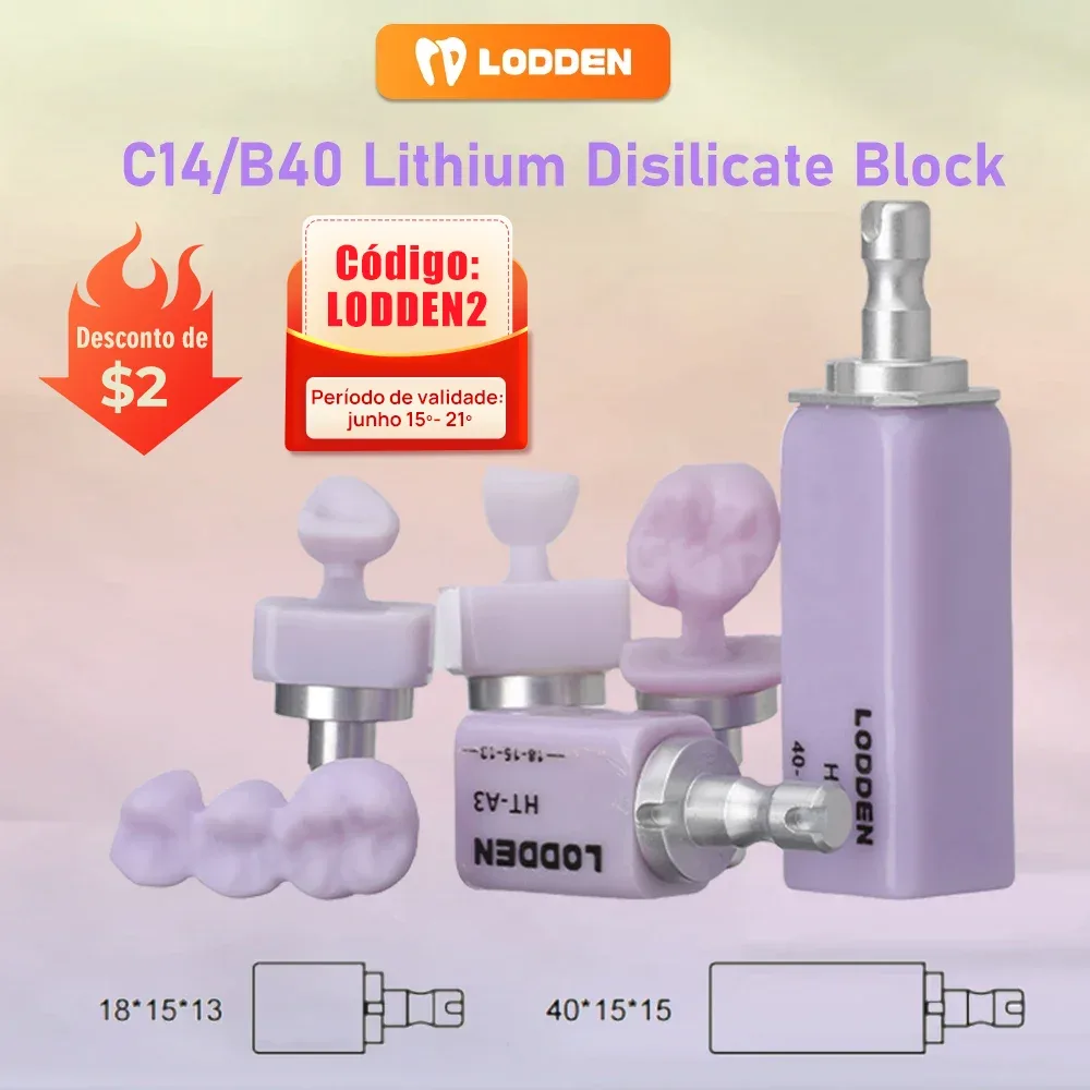 Blocos dentais Lodden de disilicato de lítio