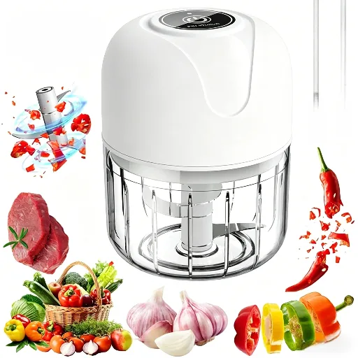 Mini Processador Triturador Sem Fio Elétrico 250ML de Alimentos
