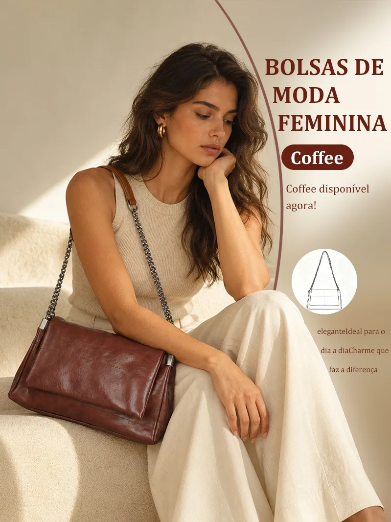 Bolsa de ombro Tomi Mito acolchoada