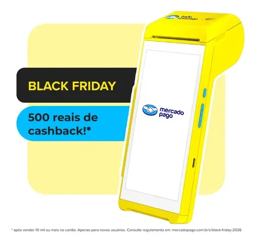 Maquininha Mercado Pago Point Smart 2 amarela