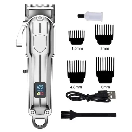 Máquina de cortar cabelo com visor digital