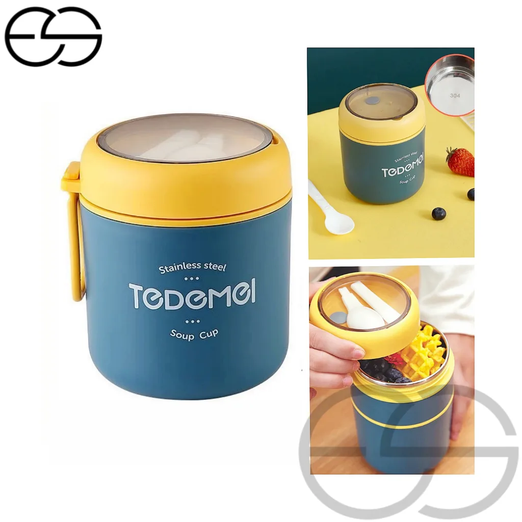 Marmita térmica infantil de aço inoxidável